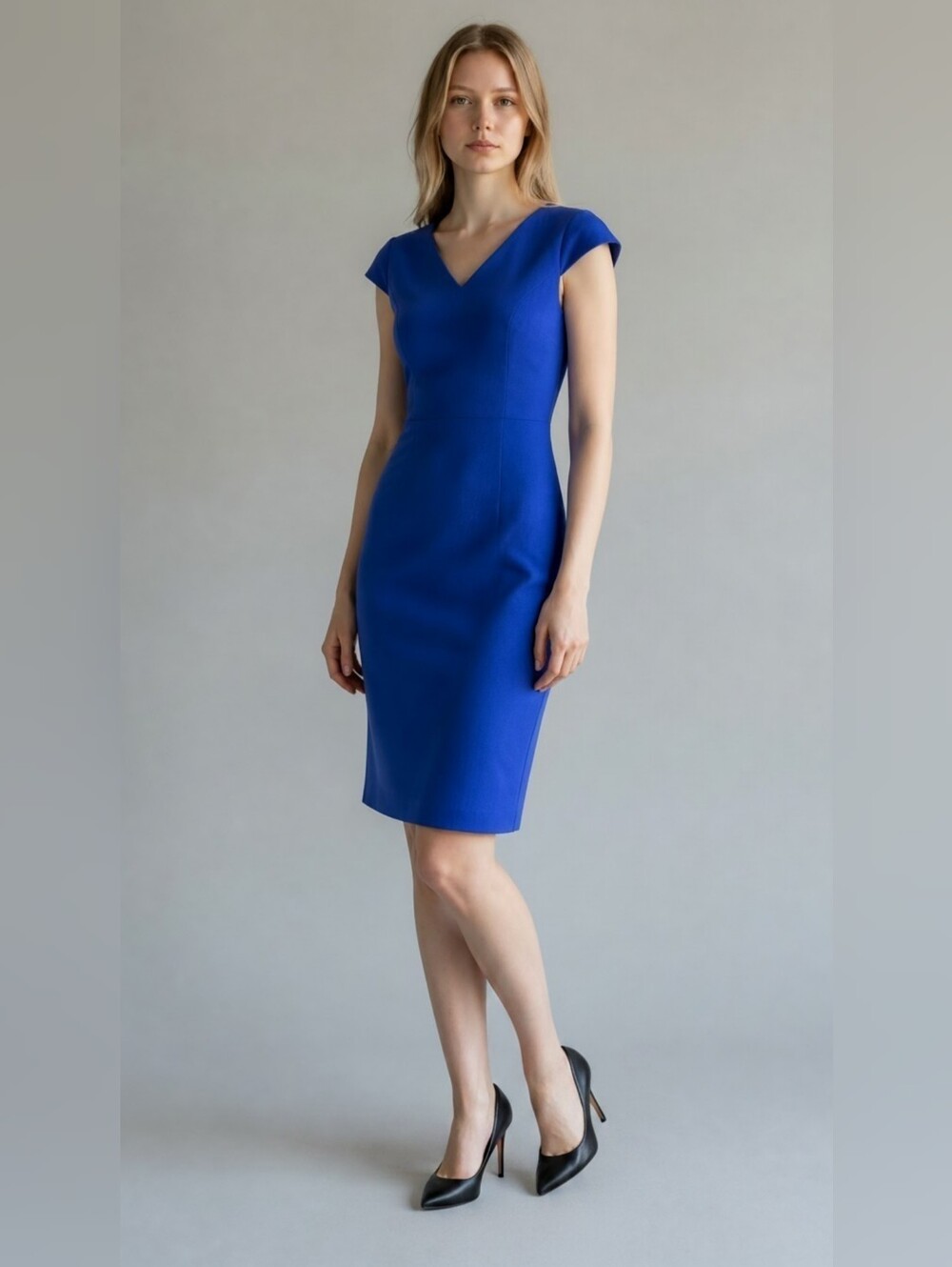 NWT Adrianna Papell Royal Blue Cap Sleeve Mini Dress Size 4